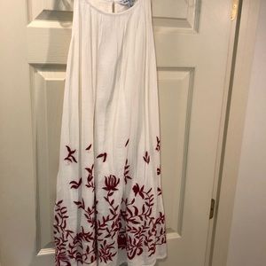 Lucky Brand Red and White Patterned Dress